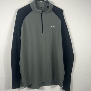 ⛳️🏌️‍♂️ NIKE GOLF Polyester/Spandex Quarter Zip Pullover Sweatshirt Sz Lg - PER